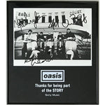 Oasis Early Promo Photo Sony Music Plaque - Music Memorabilia Collage