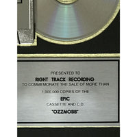 Ozzy Osbourne Ozzmosis RIAA Platinum Album Award - Record Award