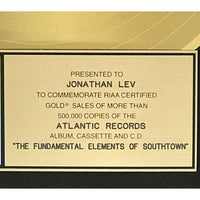 P.O.D. The Fundamental Elements of Southtown RIAA Gold Album Award - Record Award