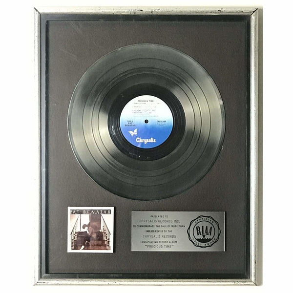 Pat Benatar Precious Time RIAA Platinum LP Award