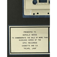 Pearl Jam Ten RIAA 3x Platinum Album Award - Record Award