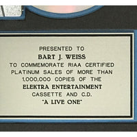 Phish A Live One RIAA Platinum Album Award - Record Award