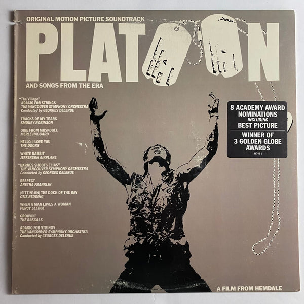 Platoon Soundtrack Various Artists 1987 LP - Media