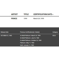 Prince 1999 RIAA Platinum LP Award