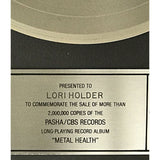 Quiet Riot Metal Health RIAA 2x Multi-Platinum LP Award - RARE - Record Award