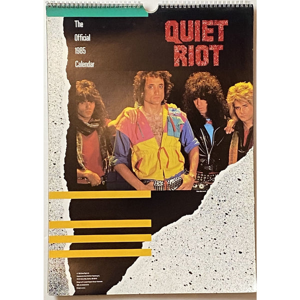 Quiet Riot Official 1985 Vintage Calendar - Music Memorabilia