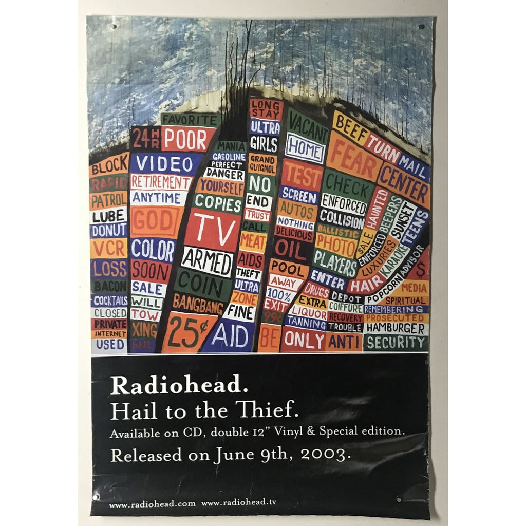 Radiohead 2003 Hail to the Thief Promo Poster – MusicGoldmine.com