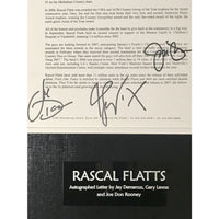 Rascal Flatts Signed Collage w/BAS LOA - Music Memorabilia Collage