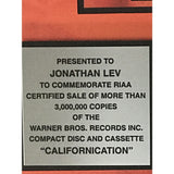 Red Hot Chili Peppers Californication RIAA 3x Multi-Platinum Award - Record Award