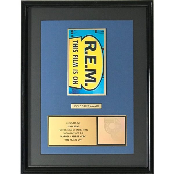 REM This Film Is On RIAA Gold Video Award - Record Award