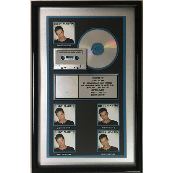 Ricky Martin self-titled RIAA 5x Multi-Platinum Album Award - Record Award