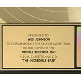 Rob Base The Incredible Base RIAA Gold Album Award - Record Award