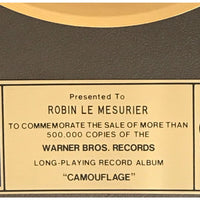 Rod Stewart Camouflage RIAA Gold Album Award