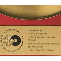 Rod Stewart Every Beat Of My Heart 1986 BVMI German Gold LP Award - Record Award