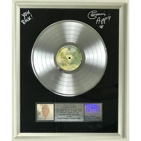 Rod Stewart Foot Loose & Fancy Free RIAA Platinum Album Award presented to and signed by Carmine Appice