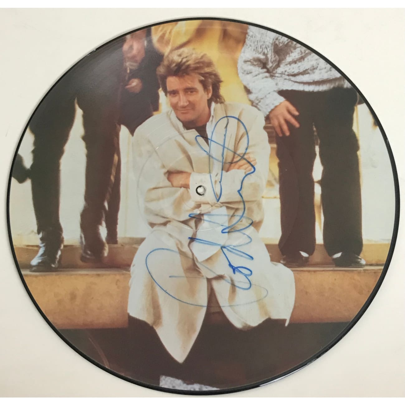 Rod Stewart Signed Picture Disc w/BAS COA - Music Memorabilia