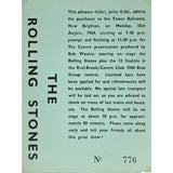 Rolling Stones Genuine 1964 Ticket Collage - RARE