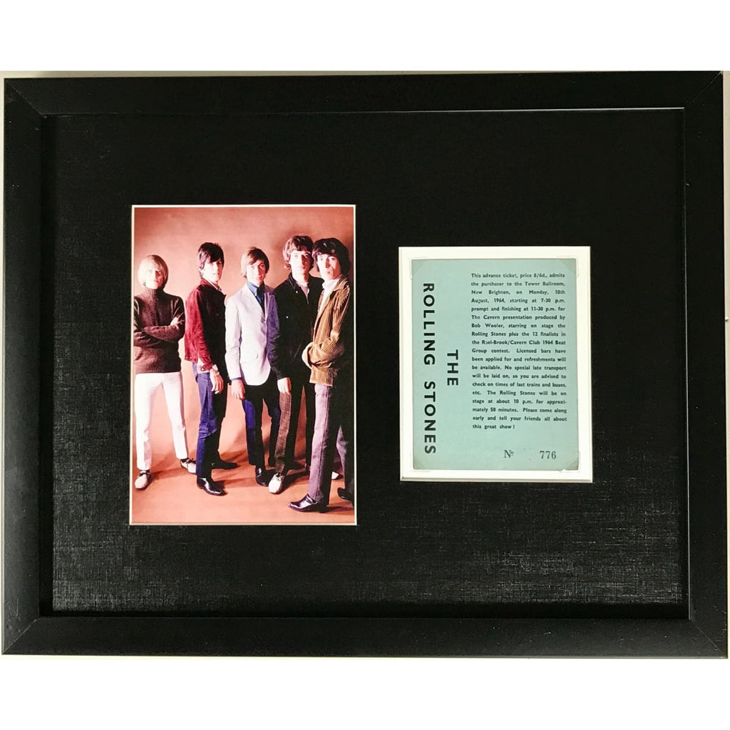 musicgoldmine.com - Rolling Stones Genuine 1964 Ticket Collage