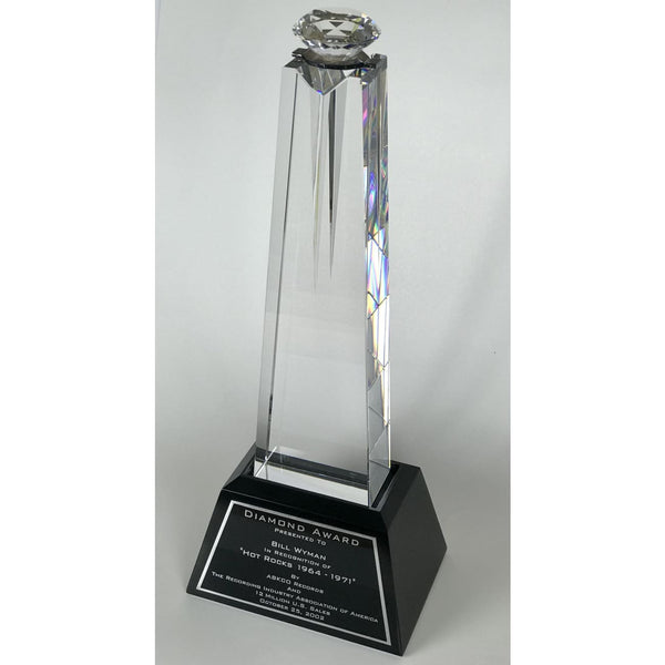 Rolling Stones Hot Rocks RIAA Diamond Album Award presented to Bill Wyman - RARE - Record Award