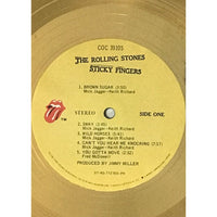 Rolling Stones Sticky Fingers White Matte RIAA Gold LP Award - RARE - Record Award