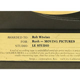 Rush Moving Pictures album Ampex Golden Reel Award - Record Award