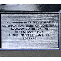 Santana Abraxas RIAA 5x Platinum Award