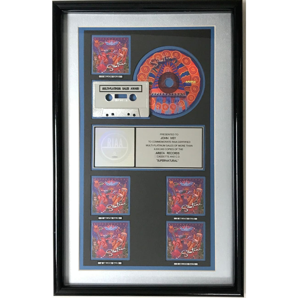 musicgoldmine.com - Santana Supernatural RIAA 5x Platinum Award