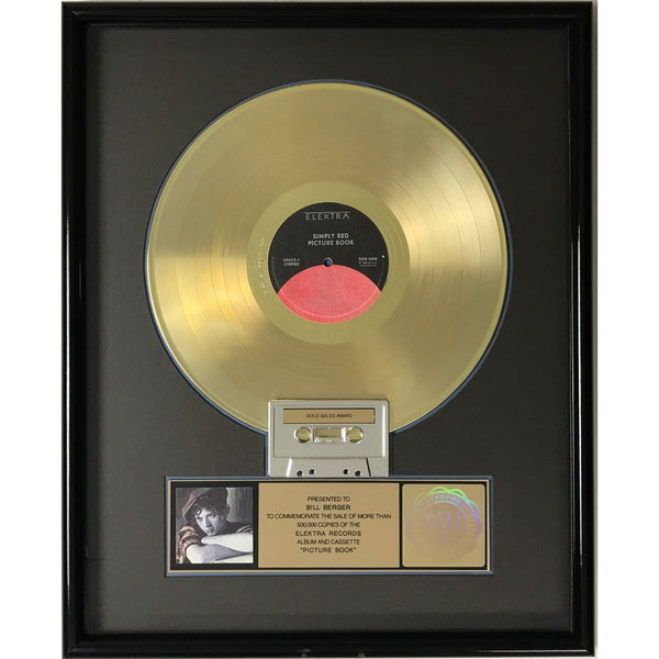 Simply Red Picture Book RIAA Gold LP Award - Record Award
