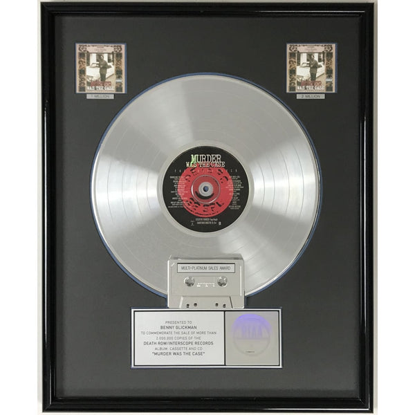 Snoop Dogg Murder Was The Case RIAA 2x Multi-Platinum Album Award - Record Award