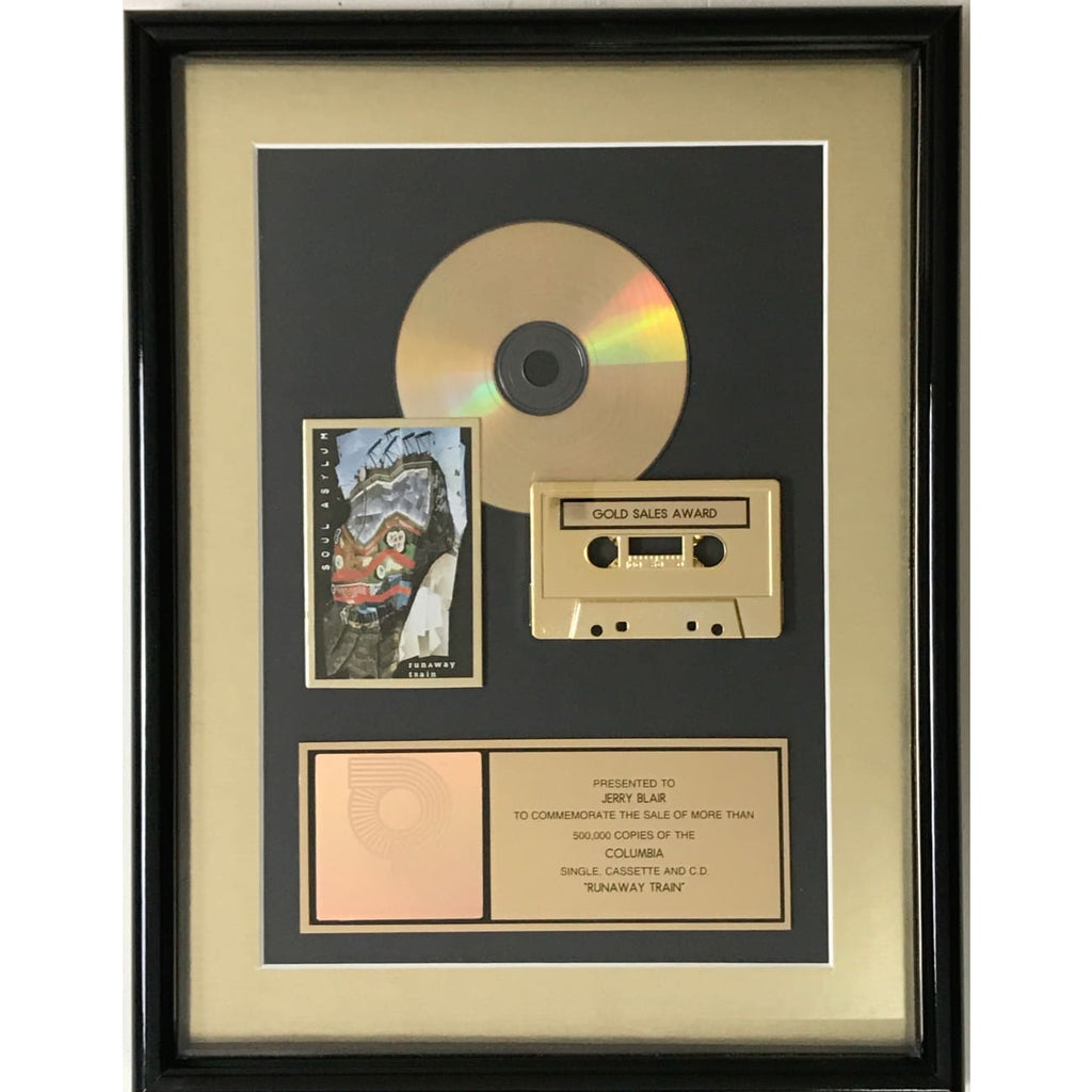 musicgoldmine.com - Soul Asylum Runaway Train RIAA Gold Single