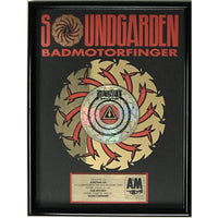 Soundgarden Badmotorfinger label award - Record Award