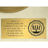 Stephen Stills 2 RIAA White Matte Gold LP Award - RARE - Record Award