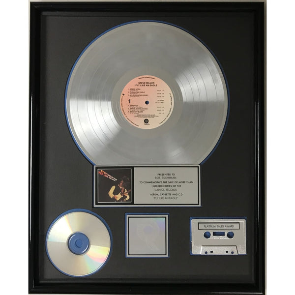 Steve Miller Fly Like An Eagle RIAA Platinum Album Award - Record Award