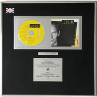 Sting Fields Of Gold Best Of 1984-94 A&M UK Label Award - Record Award