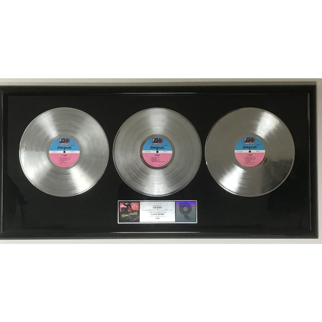 Stone Temple Pilots Core RIAA 3x Platinum Album Award