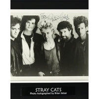 Stray Cats Collage Signed by Brian Setzer w/BAS COA - Music Memorabilia