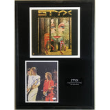 Styx Collage Signed by Tommy Shaw & James Young w/JSA COA
