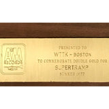 Supertramp 1977 A&M label award - Record Award