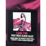 Taylor Swift Speak Now RIAA 3x Multi-Platinum Album Award - Record Award