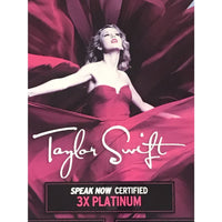 Taylor Swift Speak Now RIAA 3x Multi-Platinum Album Award - Record Award