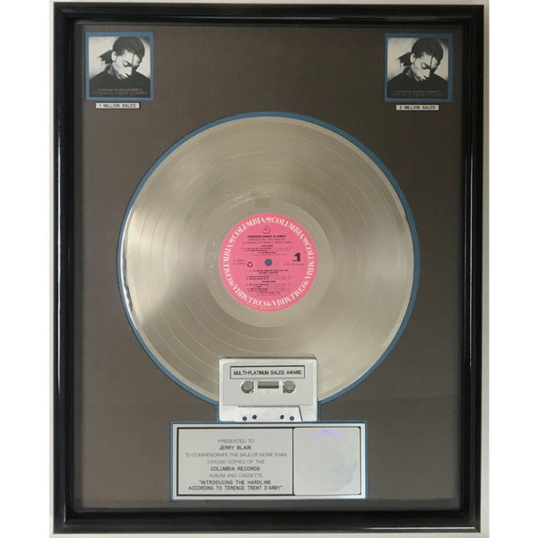 Terence Trent D’Arby Introducing The Hardline... RIAA 2x Multi-Platinum Album Award