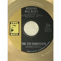 The 5th Dimension Wedding Bell Blues White Matte RIAA Gold 45 Award - RARE