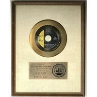 The 5th Dimension Wedding Bell Blues White Matte RIAA Gold 45 Award - RARE