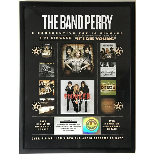 The Band Perry RIAA Multi-Platinum Combo Award - Record Award