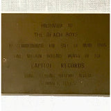 The Beach Boys Summer Days RIAA Gold Album Award signed by Brian Wilson JSA LOA - RARE - Record Award