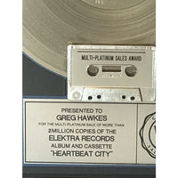 The Cars Heartbeat City RIAA 2x Multi-Platinum LP Award presented to Greg Hawkes - RARE - Record Award