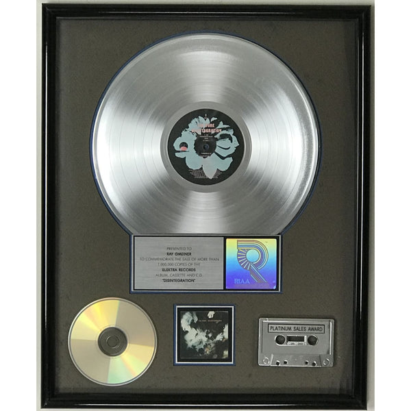 The Cure Disintegration RIAA Platinum Album Award - Record Award