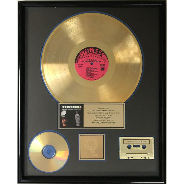 The D.O.C. No One Can Do It Better RIAA Gold Album Award - Record Award