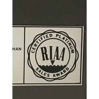 The Fixx Reach The Beach RIAA Platinum LP Award - Record Award