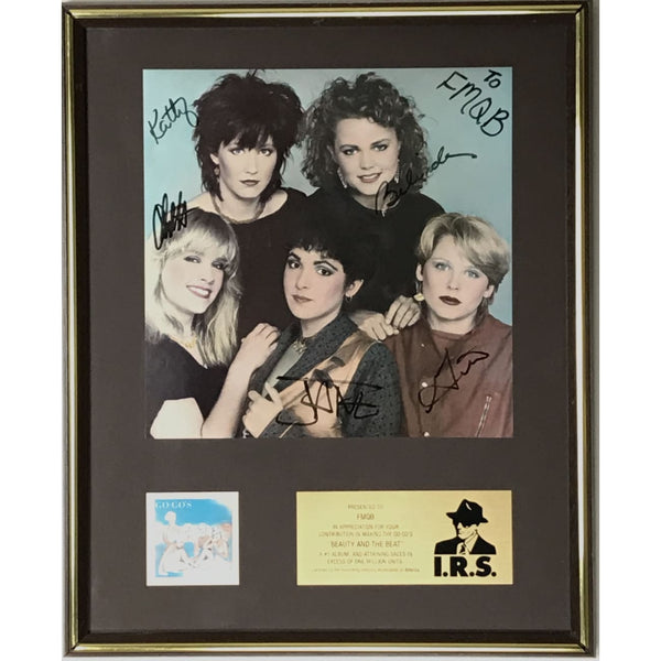 The Go-Gos Label Award signed by full group - RARE - Record Award